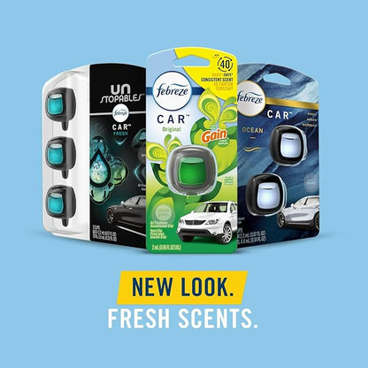 Febreze Car Air Freshener Vent Clip Berry & Bramble Scent, .06 oz. Car Vent Clip, 2 Count