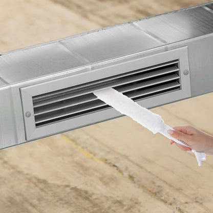Prasacco Mini Split Air Conditioner Cleaning Kit, Under Fridge Cleaner Tool with Replaceable Brush Cloths, No Disassembly Required, Portable AC Coil Cleaner for Refrigerator, Furniture, Appliances