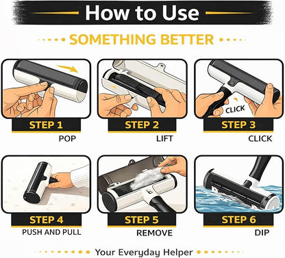 Pet Hair Remover Roller – Reusable Dog & Cat Hair Lint Roller for Couch, Carpet, Furniture, Rugs & Car Seats