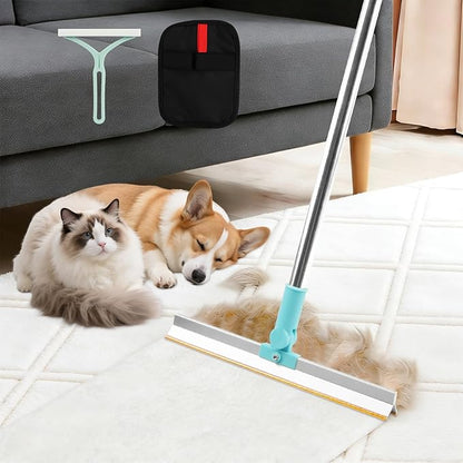 3Pcs Carpet Rake for Pet Hair Removal, with Adjustable Long Handle Pet Hair Removal Carpet Scraper, Dog & Cat Fur Brush & Scraper for Rugs, Floor Mats, Couches