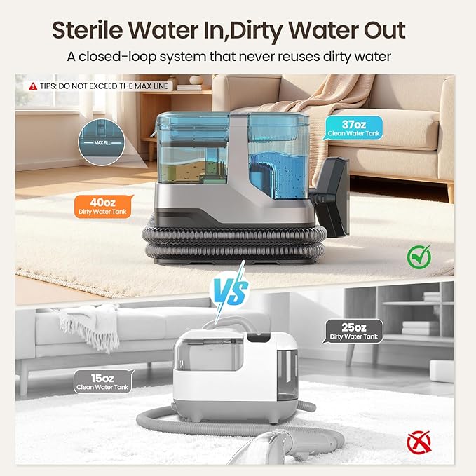 Portable Steam Carpet Cleaner Pink