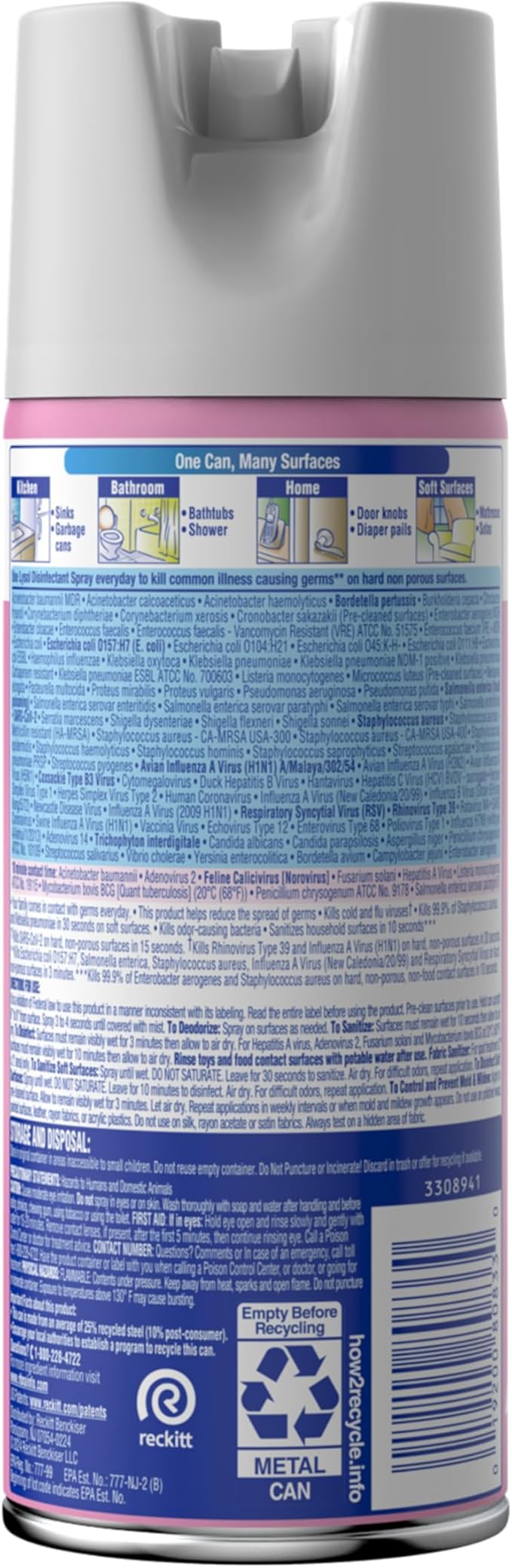 Lysol Disinfectant Spray, Sanitizing and Antibacterial Spray, For Disinfecting and Deodorizing, Early Morning Breeze, 1 Count, 12.5 fl oz each, Packaging may vary