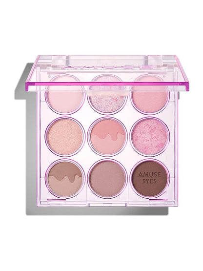 Amuse SEOUL Eye Color Palette 02 COOL ROSE | rose tones | Soft shading, makeup variety of textures, sensuous, vibrant layering, cruelty-free, eco-friendly, vegan