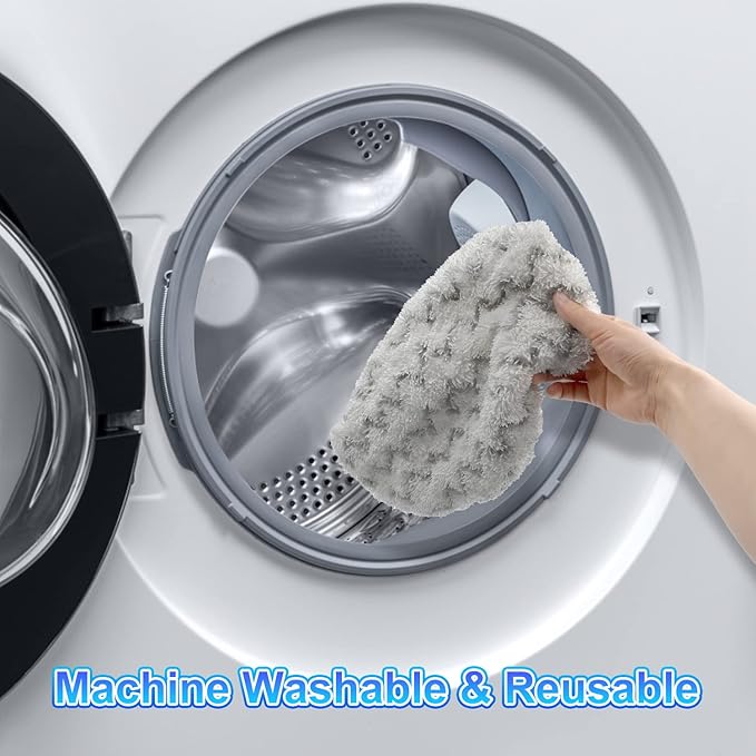 Steam Mop Replacement Pads Compatible with Bissell Powerfresh Steam Mop Pads for Bissell 1940 1806 1544 1440 2075 2685 Series Mops Resuable Floor Steamer Mop Pad Refills for Dry & Wet Cleaning, 8 Pack