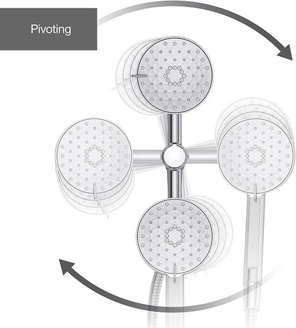 KOHLER 23218-BL Awaken 2-in-1 Multifunction Shower Combo Kit, Rotating Showerhead and Handshower Set, 2.5 GPM, Matte Black