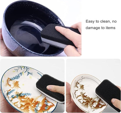 Kitchen Dishwashing Sponge Individually Wrapped Sponges, Bulk Non Scratch Scouring Pad Odor-Free Dish Sponges for Washing Dishes Wipes for Household Cleaning Dishes Travel Apartments (Black- 200 Pack)
