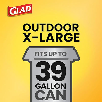 Glad Large 30 Gallon Trash Bags, Unscented Heavy Duty Garbage Bags, Forceflex with Drawstring, 30 Count (Packaging May Vary)