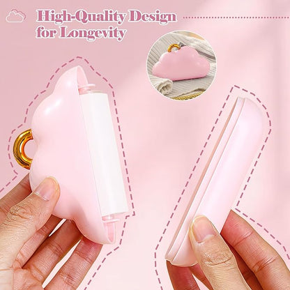 Mini Lint Roller & Lint Remover - Reusable Pet Hair Remover with Extra Sticky Refills for Clothes, Furniture | Lint Rollers for Pet Hair Extra Sticky | Portable Travel Size Lint Roller