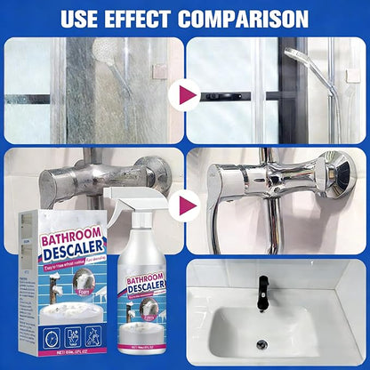 Bathroom Descaler Foam Cleaner - Quickly Dissolves Hard Water Stains,Soap Scum & Limescale,Bathroom Cleaner Spray,Use on Tiles,Shower Glass and Sink Rinse Cleaning Foam (2 PCS)