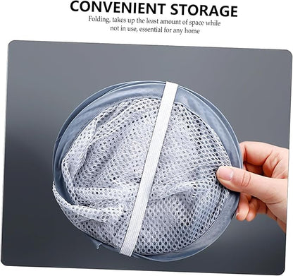 KOMBIUDA 2pcs Wall-mounted Storage Organizer Baskets for Clothes Lightweight and Breathable Hanging Laundry Hamper Collapsible Design for Space Saving Bedroom and Bathroom