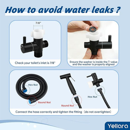 Handheld Bidet Sprayer for Toilet - Feminine Wash, Toilet Cleaning - Stainless Steel, Adjustable Water Pressure, Easy Installation