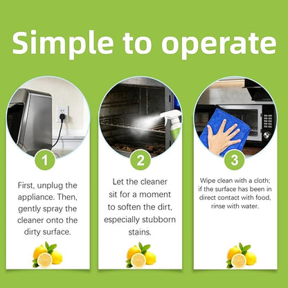CRIVERY 2PCS Electrolyzed Ion Kitchen Cleaner, Natural Formula Kitchen Appliance Cleaner, Multi-Purpose Heavy Duty Cleaning Spray for Household, Oven, Stove, Range Hood