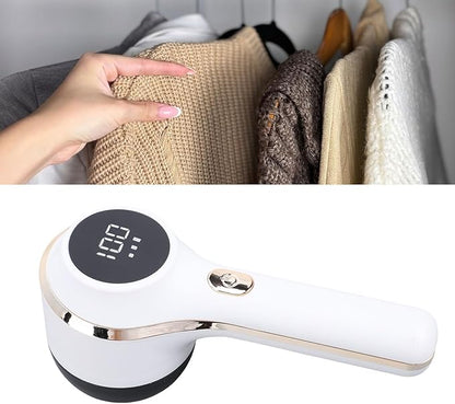 Yoidesu Rechargeable Fabric Shaver,Lint Remover with Digital Display,Electric Portable Sweater Shaver with 3 Speeds,6 Leaf Blades,Remove Pilling from Clothes,Furniture, Couch