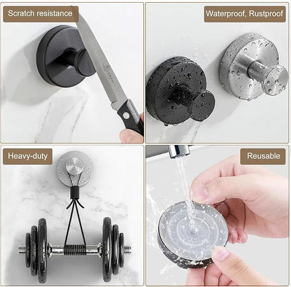 ZESLMG Gold Suction Cup Hooks for Glass Window, Shower Hook for Inside Shower, Removable Towel Hooks for Bathroom Kitchen Wall Glass Door, Wreaths Loofah Suction Hook for Hanging, 4 Pack