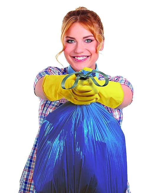 Ultrasac 20-30 Gallon 0.8 MIL Blue Drawstring Trash Bags - 30" x 33" - Pack of 36 - For Home, Kitchen, Bathroom, & Office