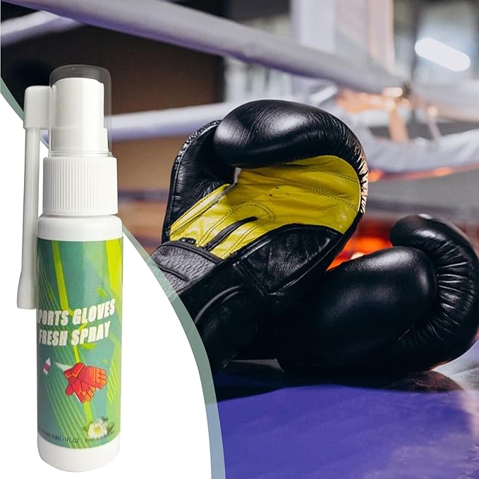 Boxing Glove Deodorizer 30ml, Gym Bag Freshener Spray for Work Boots, Athletic Gear, Gloves, Clothes, Helmets, Shoes, Hockey Equipment, Sports Use