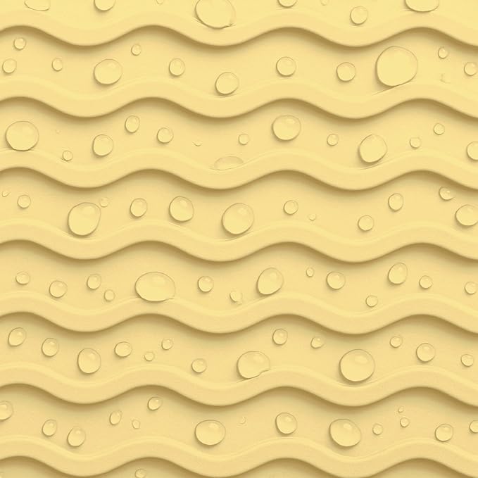 Silicone Drying Mat 16 × 12 – Yellow Tan Non-Slip Sink Mat for Kitchen Counter, Heat-Resistant Food-Grade Dish Pad, Easy-Clean Multipurpose Drawer Liner (Yellow Tan, 16" x 12")