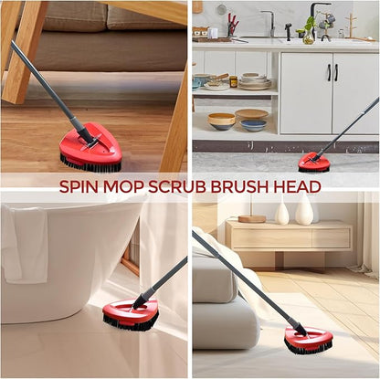 Scrub Brush, 2 Pcs Spin Mop Scrub Brush Head Compatible for EasyWring 1-Tank System, Hard Bristle Cleaning Brush for Bathroom, Kitchen, Tub and Tile