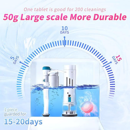 Automatic Toilet Bowl Cleaner Tablets, 30-Pack Long-Lasting Toilet Tank Cleaner for Bathroom, Blue Water Freshener, Prevents Stains & Odor, Safe for All Toilets (30, Blue and green)