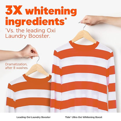 Tide Ultra Oxi Whitening Boost, 57 oz, All in One Laundry Booster, Color Safe Whitening, Stain and Odor Fighter