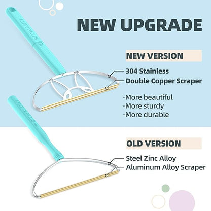 MAX & Pro LINTPLUS Pet Hair Remover Bundle-2-in-1 Adjustable & Fixed Handle Duo, Large + Compact Tools for Carpets, Furniture, Cars, and Tight Spaces