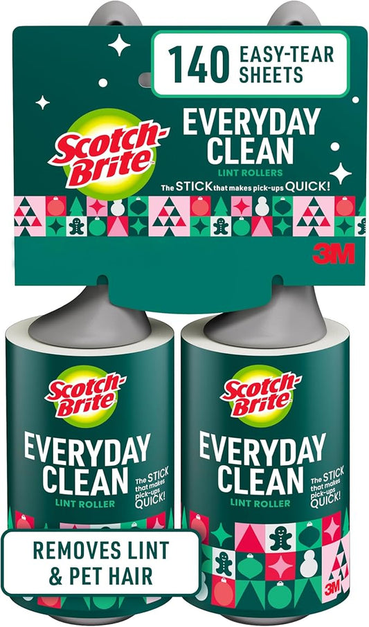 Everyday Lint Roller - Modern Merry Holiday Lint Roller- 2 Pack