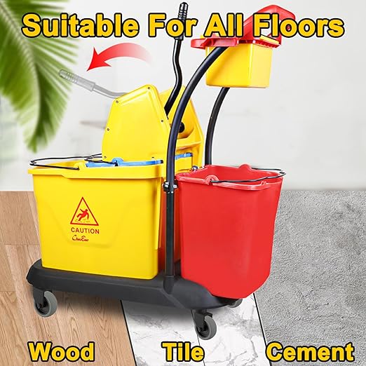 AAGUT Mop Bucket Replacement Casters 3" Set of 8 fits Rubbermaid Commercial Models & WaveBrake, Swivel Bayonet Caster Wheels, Thermoplastic Rubber Black (Floor Safe)