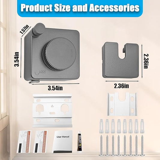 Retractable Clothesline Indoor & Outdoor, 16.2 Feet Stainless Steel Washing Line, Non-Sagging Wall Mounted Heavy Duty Laundry Line, Easy Installation Space-Saving Clothing Dry Rack (Gray)