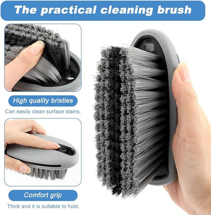 Carpet Brush, Scrub Brush Carpet Scrubber Stiff Bristle Detailing Scrub Brushes, Carpet Cleaning Brush, Cleaning Brush Interior Leather Brushfor Car and Home(Color:Grey)