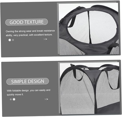 HEALLILY Large Capacity Laundry Basket Portable Laundry Bin Mesh Lid for Dorm Home Bathroom Washroom
