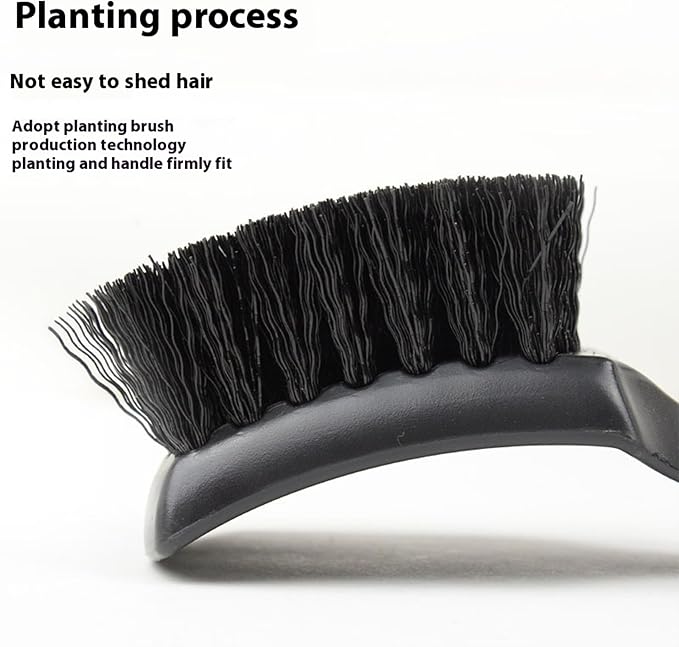 8.3" Car Tire Wash Brush, Carpet Cleaning and Scrub Brush for Floor Mats, Car Detailing Brushes Hard Bristles Wheel Brush for Car Interior and Home, Wheels, Rims, Motorcycles, Bicycles (Black)