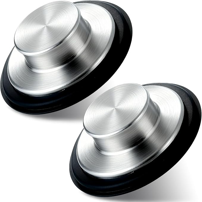 2 Pack 3 3/8 inch (86 mm) Stainless Steel Sink Stopper, Kitchen Garbage Disposal Plug with Wide Rim, Fits Standard 3.5 Inch Drains, Durable and Rustproof -Silver