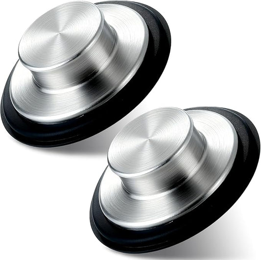 2 Pack 3 3/8 inch (86 mm) Stainless Steel Sink Stopper, Kitchen Garbage Disposal Plug with Wide Rim, Fits Standard 3.5 Inch Drains, Durable and Rustproof -Silver
