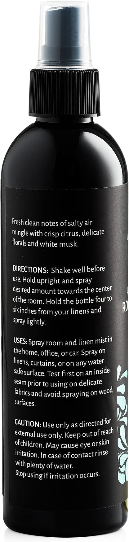 Aromasong All Natural Ocean Mist Room & Linen Spray For Pillows and Sheets - Odor Eliminator Bed Spray Air Freshener All Natural Essential Oil Spray For Sleeping
