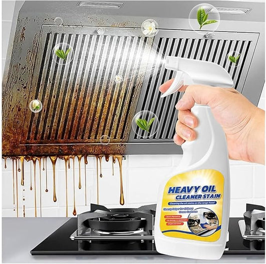Heavy Duty Kitchen Degreaser Spray, Powerful Grease Oil Cleaner Stain Remover for Ovens, Stovetops, Grills & Cookware (2PCS)