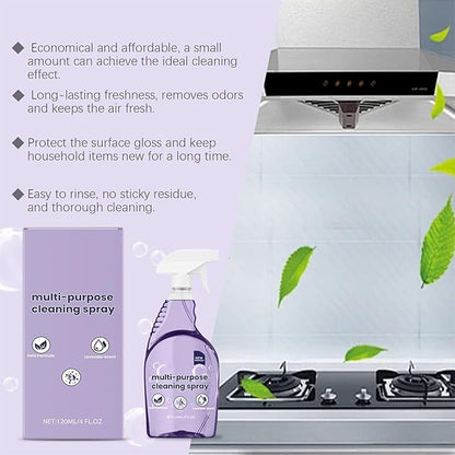 Multi-Surface Cleaner Spray All-Purpose Cleaning System with Concentrated Tablets Effective Oven & Kitchen Degreaser, Reusable Bottle for Home Bathroom & Grill 12 Tablets (2pcs)