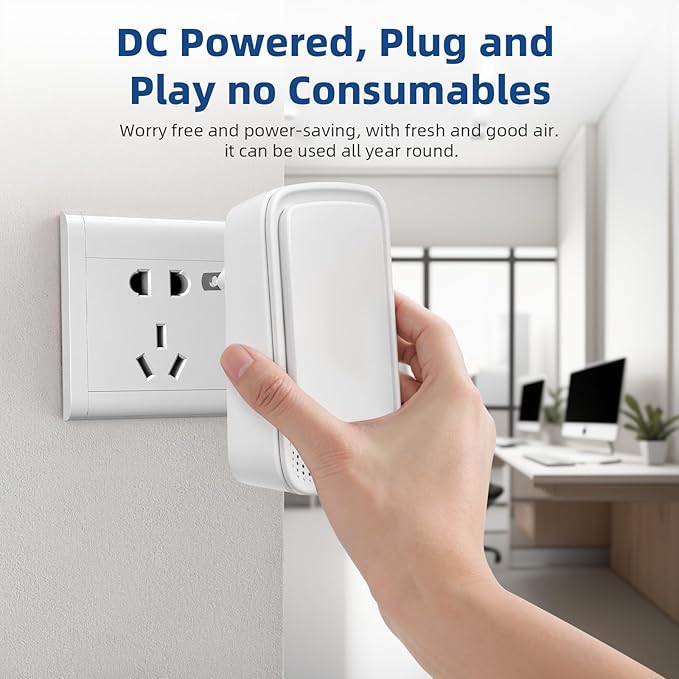 2026 Air Ionizers for Dust Mites,8Pack Plug In Air Purifier with for Home Negative Ion Generator,Quiet Mini Air Freshener for Bedroom,Office,Basement,Air Ionizer for Odor,Pets Smell,Dust,Smoke