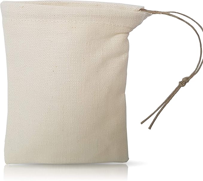 Cloth Reusable Tea Bag and Bulk Spice Bag - Made in Canada of Hemp and Organic Cotton - Zero Waste, Eco-Friendly, Natural Loose Leaf Tea Infuser