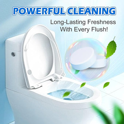 Automatic Toilet Bowl Cleaner Tablets–Fresh Scent,Long-Lasting Clean–Safe for Tanks&Pipes Deodorizing and Descaling –Bathroom Cleaner Against Tough Stains Keeps Bowl Clean Between Washes-50 PACK-1111