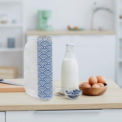Reusable Paper Towels Washable，Pack of 12 Paperless Napkins Flannel Cotton Cloth 10"X12"with Cardboard Roll，Made to Last - Cut Back and Waste Less Eco Friendly（Wave）