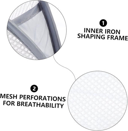 GLEAVI 2pcs Folding Wall Laundry Baskets Collapsible Sundries Organizer Sturdy Mesh Storage Baskets for Household Use Suitable for Dirty Clothes Toys