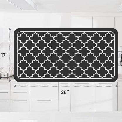 WISELIFE Dish Drying Mat Super Absorbent Drying Mat Large Dish Drying Mats for Kitchen Counter Easy Clean Dish Mat Kitchen Drying Mat18"x 28" Stylish Black
