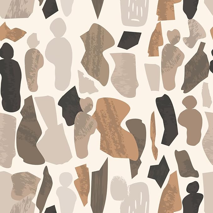 Kitico Modern Peel and Stick Wallpaper, Geometric Self Adhesive Wallpaper, Removable Vinyl Wall Paper for Bedroom Living Room Apartment Wall Decor 17.3"x80".