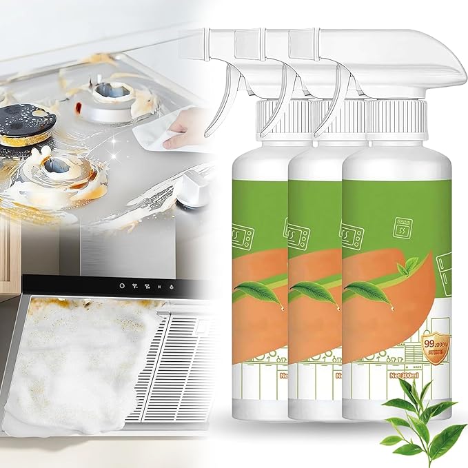 Electrolyzed Ion Kitchen Cleaner Spray, Electrolyzed Ion Kitchen Spray, Multipurpose Home & Kitchens Cleaner Sprays, for Oven, Stove, Range Hood, Easy Cleaning Household Items (3PCS)