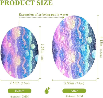 Star Moon Galaxy Kitchen Scrub Sponges, Pop-up Kitchen Cleaning Sponges Reusable Dish Washing Sponges for Bathroom Household Cleaning 3 Pack - Non Scratch Scrubber
