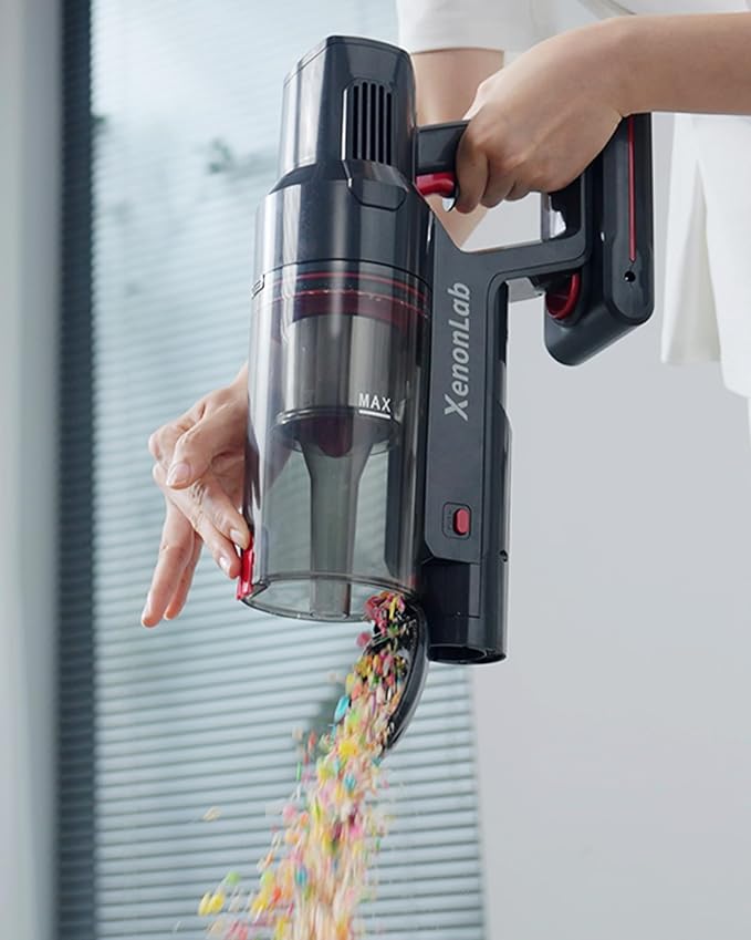 Cordless Vacuum Cleaner, 75Mins/55KPa/650W Self-Standing Stick Vacuum Cleaners for Home, Rechargeable, Lightweight, Anti-Static&Anti-Tangle Brush, for Hard Floor, Carpet, Hardwoods, Pet Hair
