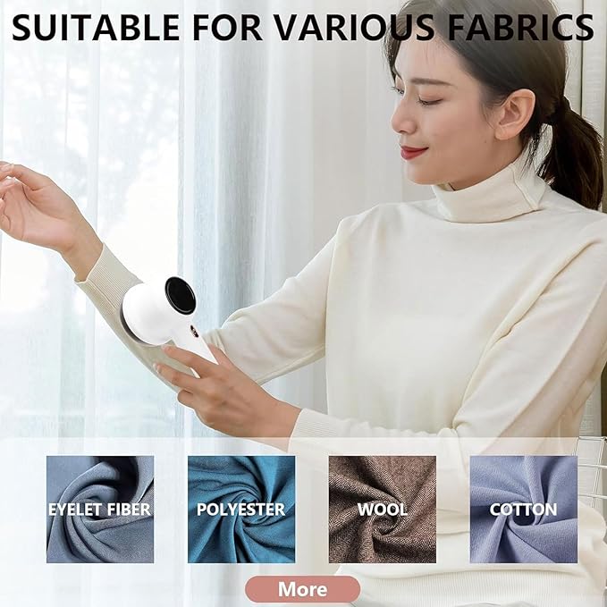 Fabric Shaver, Rechargeable Lint Remover, Lint Remover for Clothes, Sweater Shavers, 8W 3 Gear Large Capacity Shaver, Electric Lint Shaver with Battery Display for Clothes