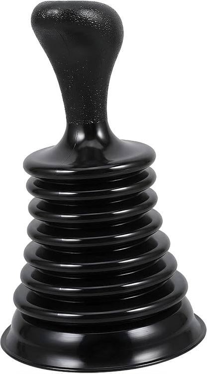 Mini Sink Plunger for Kitchen & Bathroom Drains, Powerful Bellows Clog Remover, Commercial Style Plumbing Tool for Sink, Bathtub & Shower, Compact Size, Black