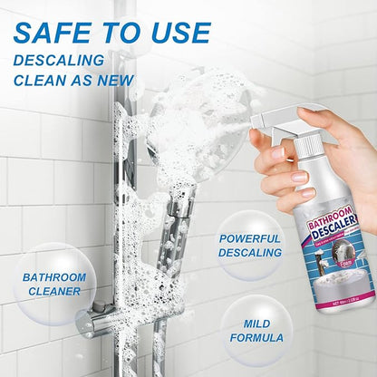 Stubborn Stains Cleaner,Bathroom Descaler,Jetted Bathtub Cleaner,Powerful Descaling Cleaning,60ml Limescale Cleaner, Bubble Cleaner Foam Spray for Toilet Bath Shower Glass (1Pcs)