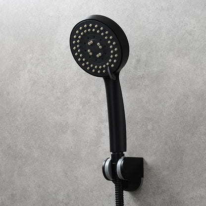 Tecmolog Black Shower Head Holder ABS Wall Mount Adjustable Angle Handheld Shower Bracket for Shower Head, ST01B